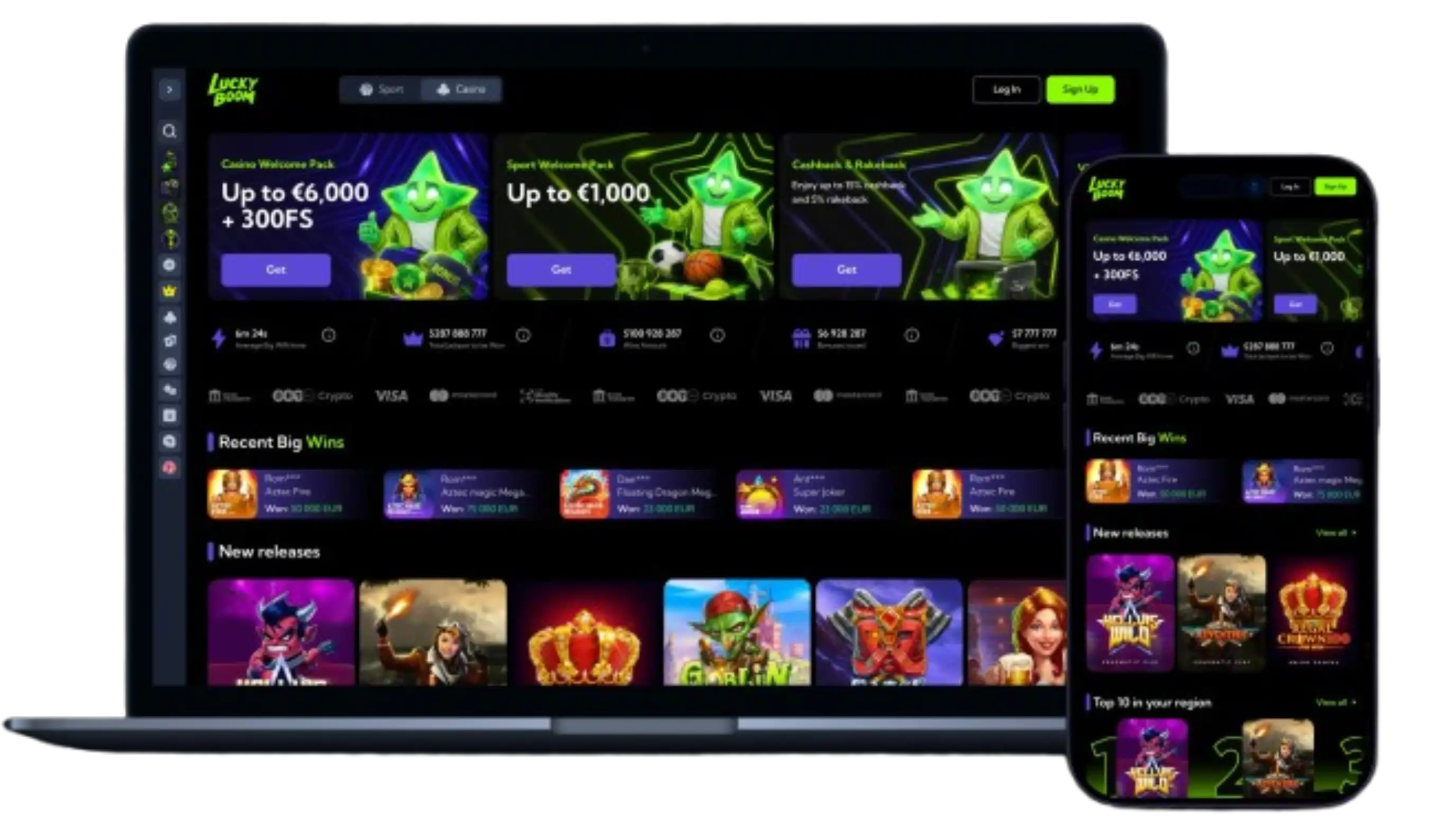 LuckyBoom Casino App-schermafbeelding